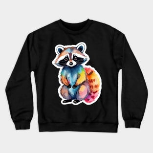 Raccoon Watercolor Crewneck Sweatshirt